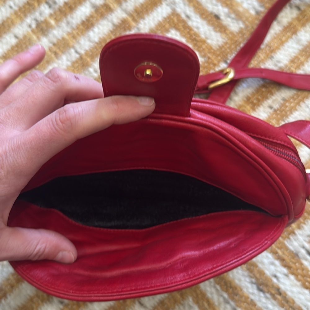 Oscar De La Renta Studio Red Leather Small Purse - Picture 8 of 13